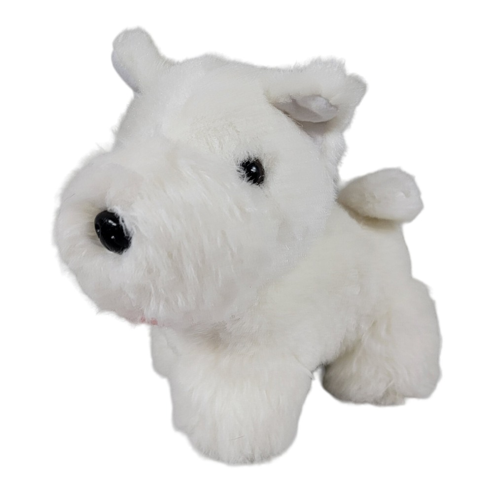 JUST FRIENDS PUPPY DOG ‎ White Scottie Terrier ADORABLE PLUSH STUFFED ANIMAL 9"